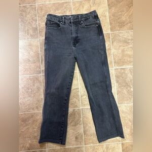 Good American Charcoal Denim ankle Jeans